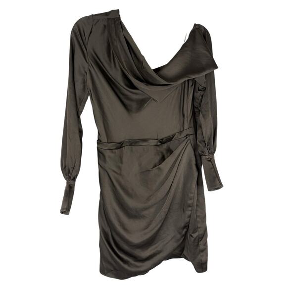 Jonathan Simkhai Cameron Mini Dress Draped One Shoulder Sexy Party Cocktail Sz 4 - Picture 4 of 10